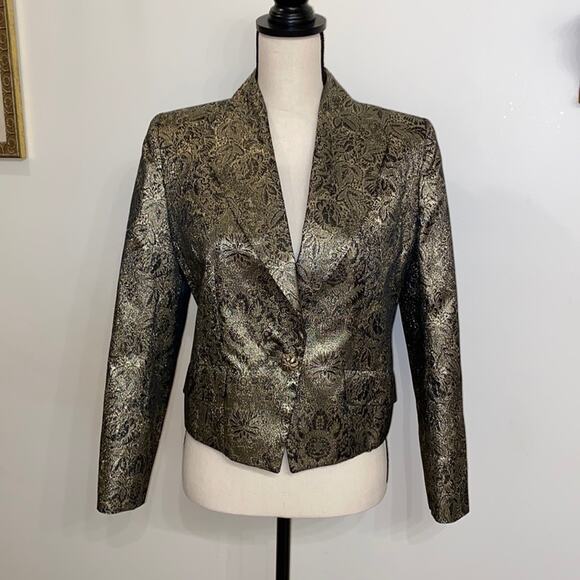 Evan Picone Vintage Metallic Blazer size 4P - Picture 1 of 9